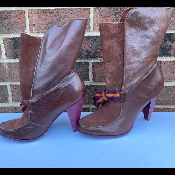 Brown Slouch ankle booties - Picture 5 of 9